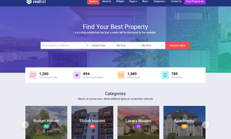 Reallist real estate property listing bootstrap responsive html template - preview 40