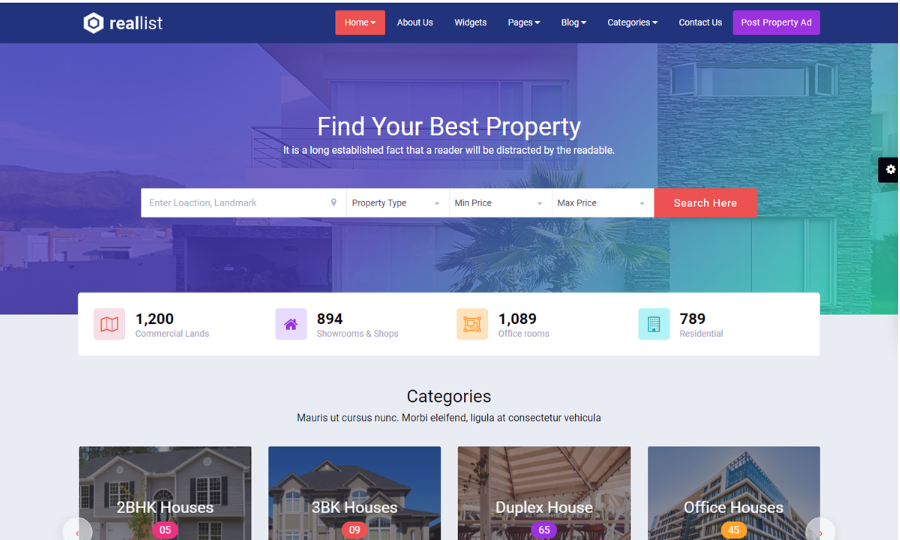 Reallist real estate property listing bootstrap responsive html template - preview 41