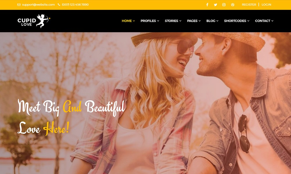 Cupid love dating website html5 template - preview 51